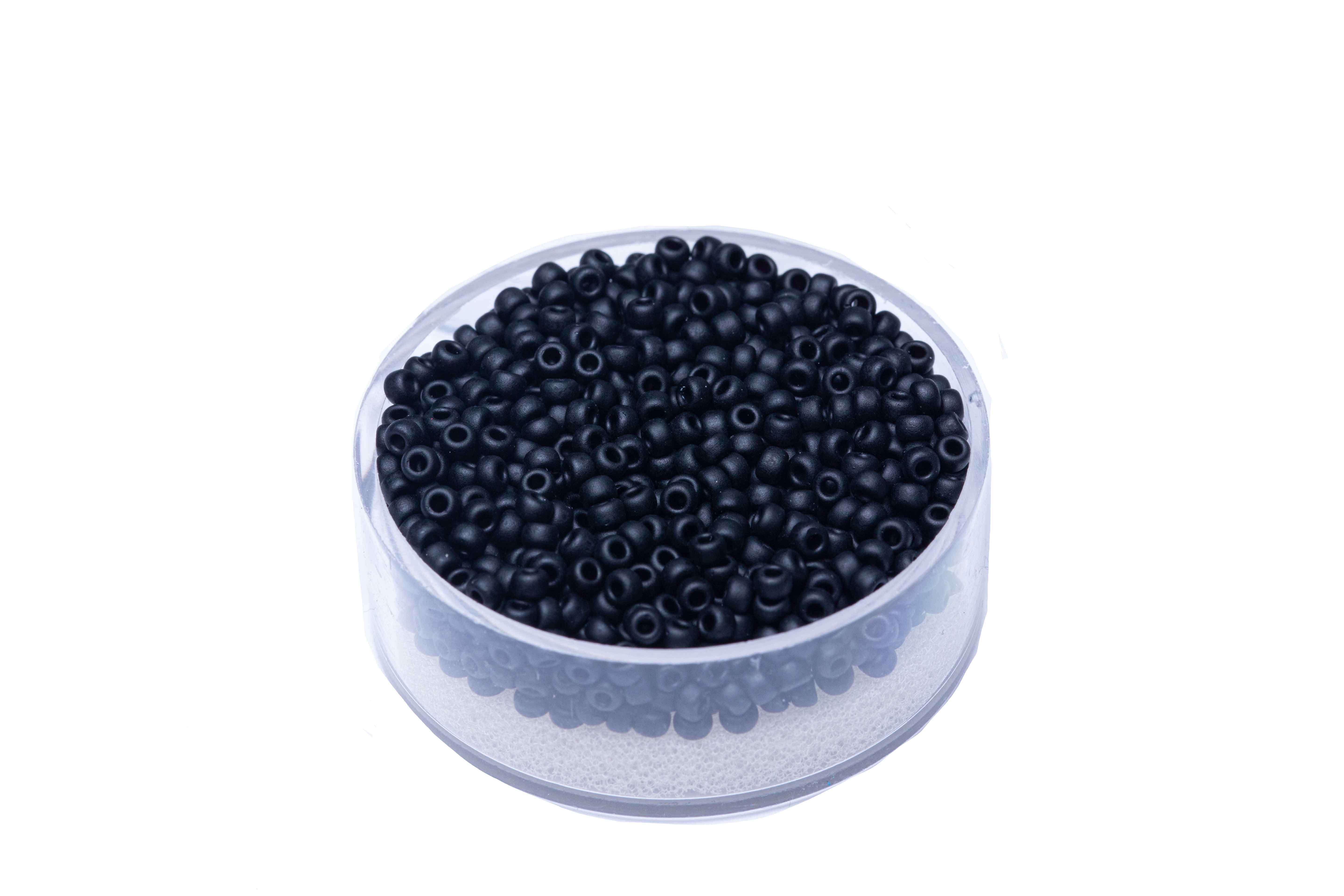 Miyuki Rocailles matt black 2,5mm, 12g