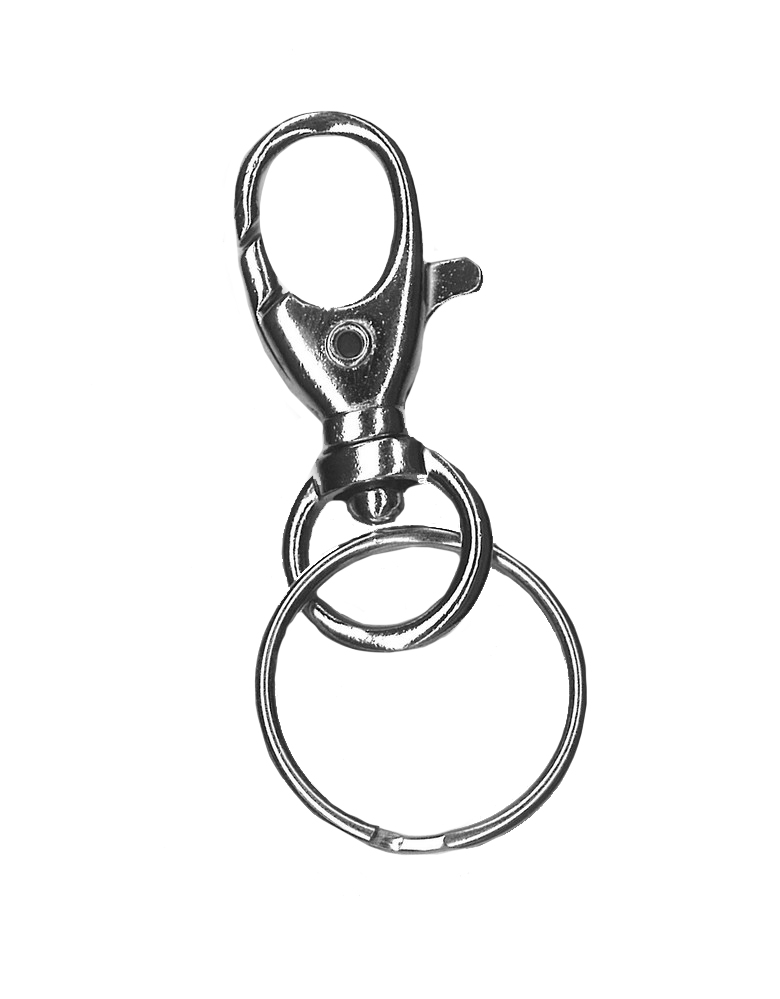 Schlüsselanhänger mit Karabiner 25 mm, 2 Stück/Pkg