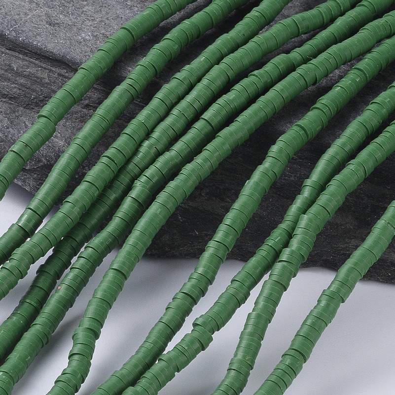 Heishi-Perlen Polymerclay Perlenscheiben 4x1mm 380-400Stk/Strang Heishi-Perlen Polymerclay Perlenscheiben 4x1mm 380-400Stk/Strang