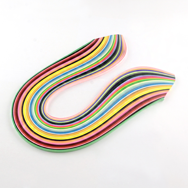 Superpackung Quillingstreifen, 36 Farben Mix, 52x1 cm, 360 Streifen