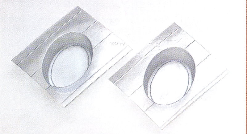 Seifengießform oval, 2 Stück/Packung 8x6x2,5cm Gießform Seifengießform 