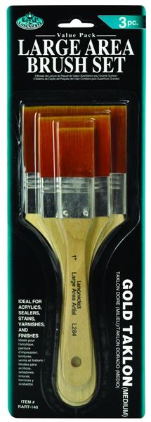 Synthetikpinsel-Set, Flachpinsel 3 Stück 2,5 - 7,6 cm