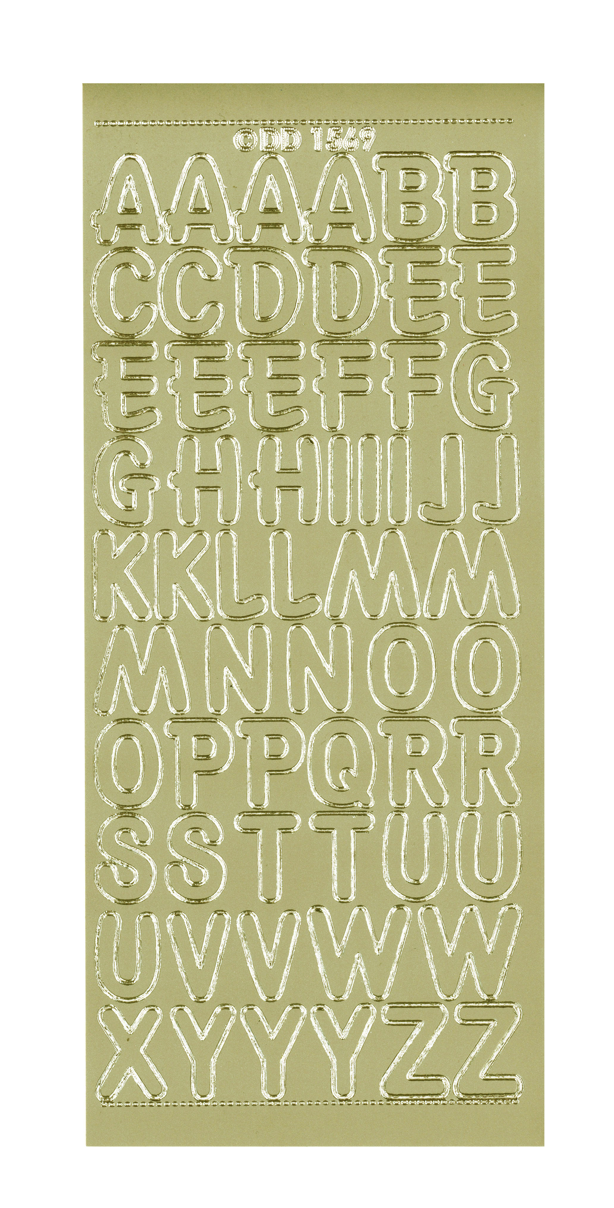 Konturensticker Buchstaben groß 1 Bogen 10x23cm