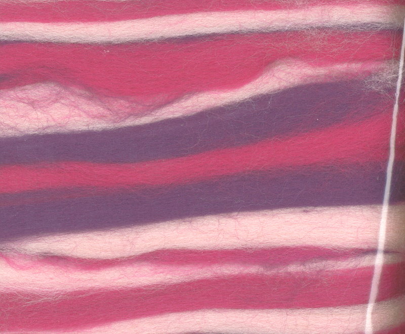 Merino-Kammzug multicolor, 50 g, 21 mic, superfein, Pinktöne Schafwolle Filzwolle Naturwolle
