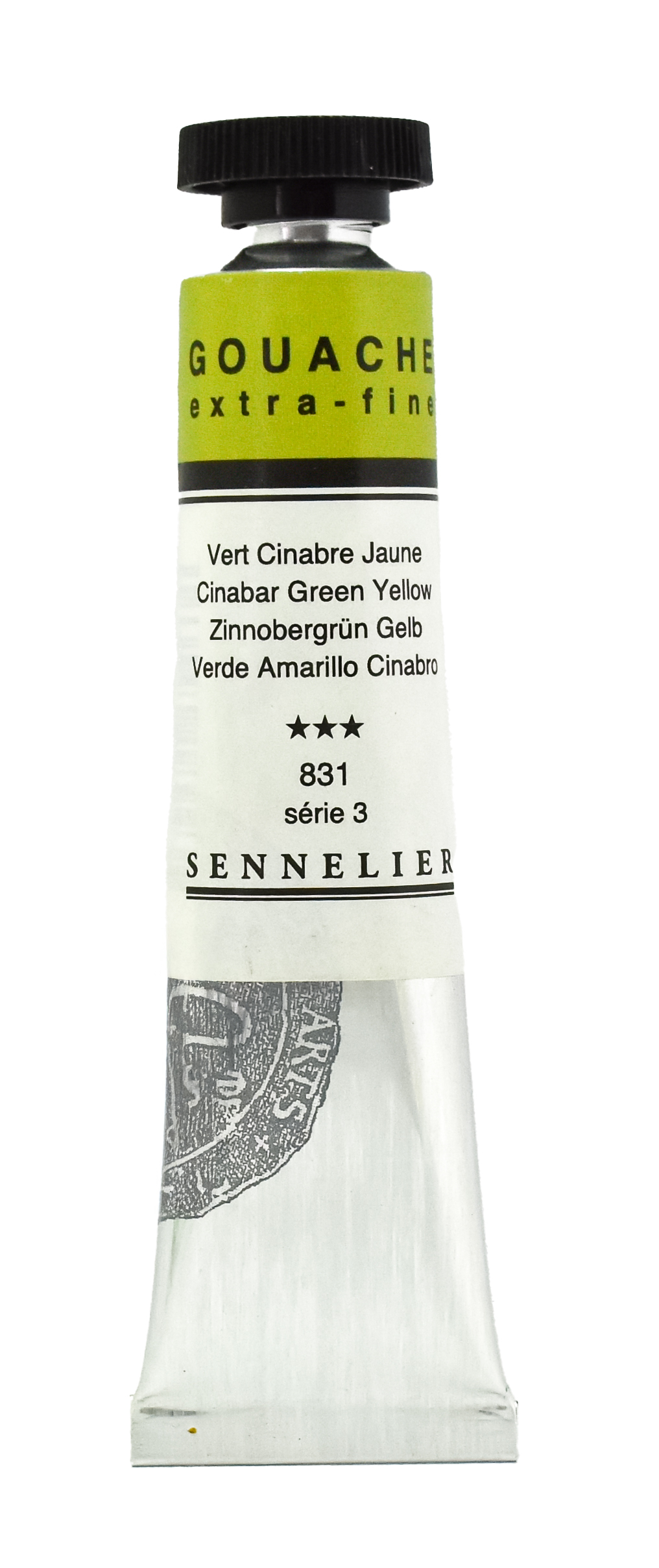 Sennelier Gouache Extra Fine ZINNOBERGRÜN GELB Künstler-Gouache  hochpigmentierte Deckfarbe 21ml
