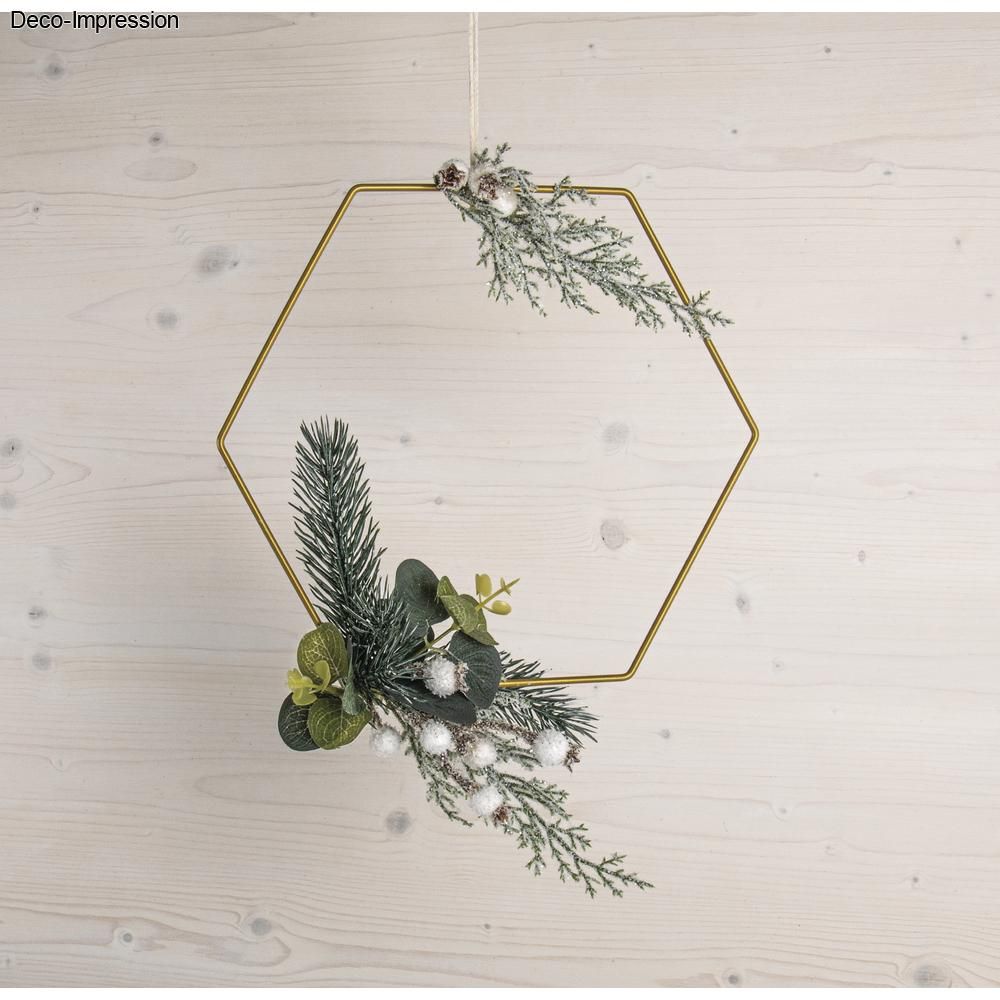 Metallringe Hexagon Set sortiert gold je 1x20cm,1x 25cm, 1x30cm Metallringe Hexagon Set sortiert gold je 1x20cm,1x 25cm, 1x30cm