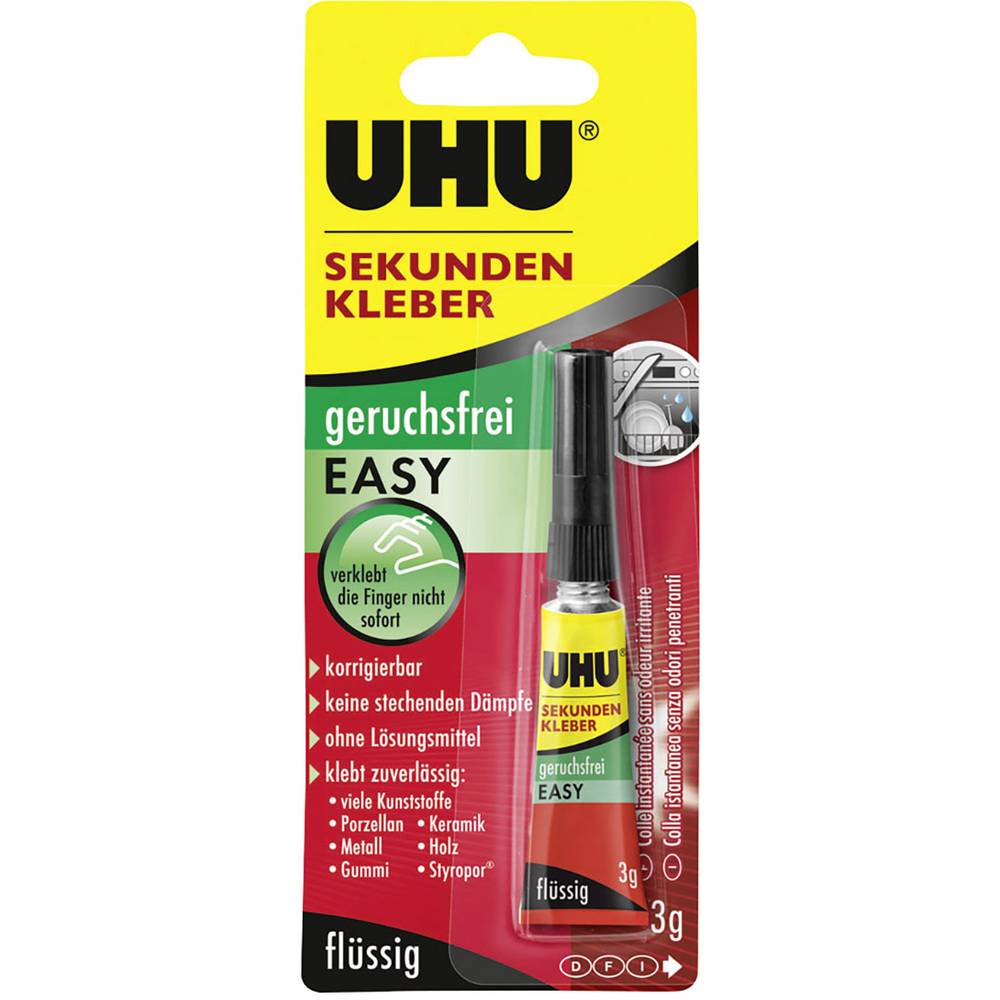 UHU Sekundenkleber geruchsfrei Easy 3g flüssig