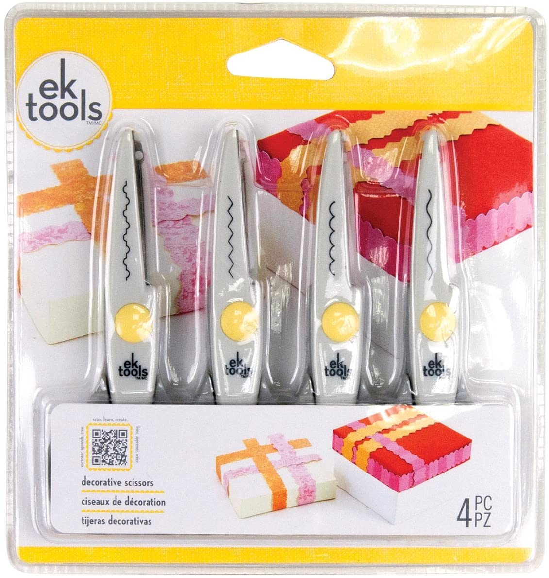 EK Tools Decorative Scissors Set 4 Stück