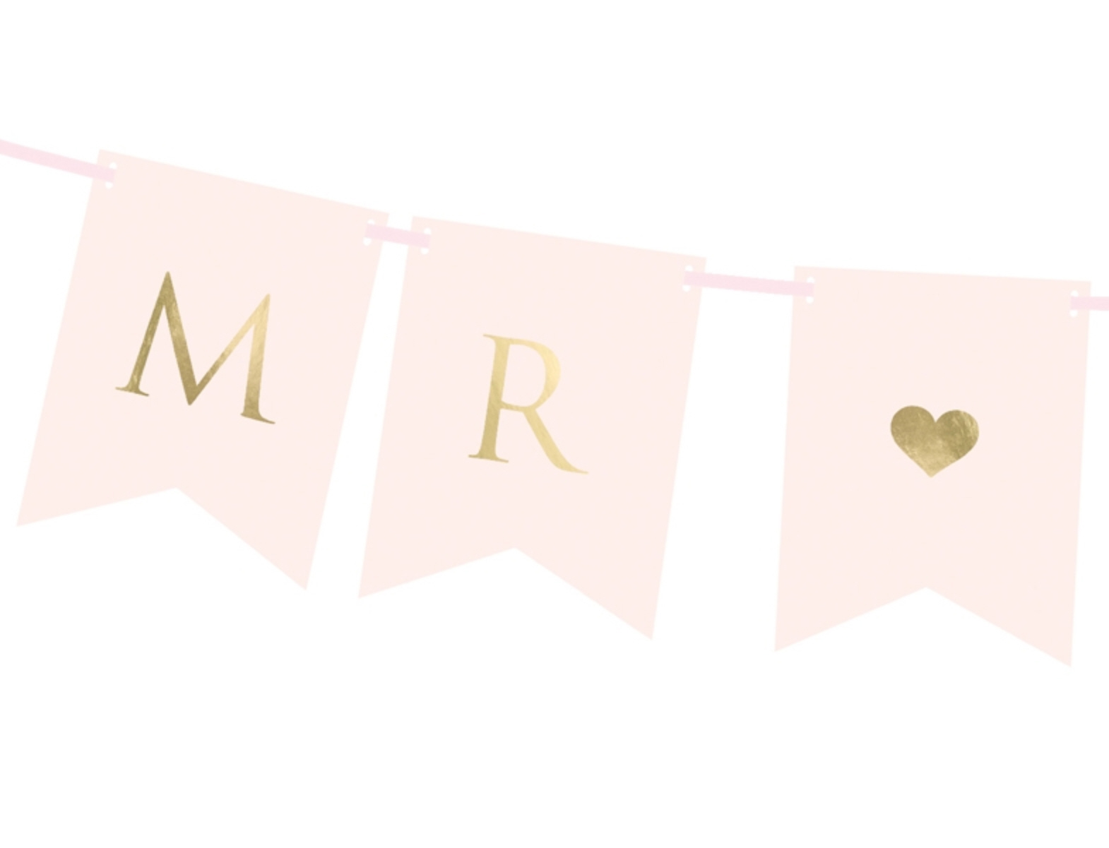 Banner Mr. Mrs. Wimpelgirlande 15x85cm