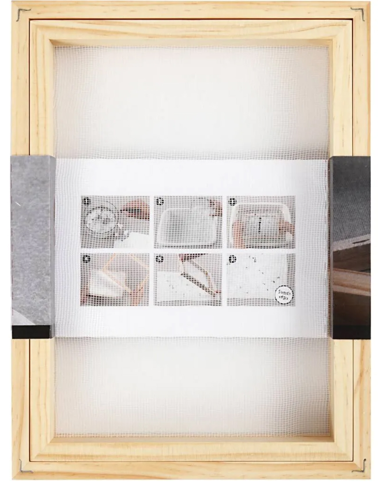 Doppelrahmen zum Papierschöpfen aus Holz A5 Größe 25x19x3cm