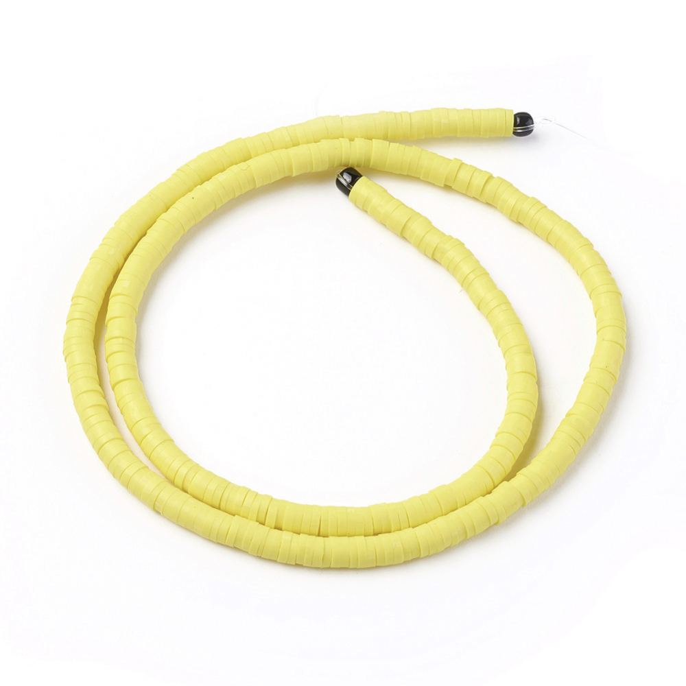 Heishi-Perlen Polymerclay Perlenscheiben 4x1mm 380-400Stk/Strang Heishi-Perlen Polymerclay Perlenscheiben 4x1mm 380-400Stk/Strang