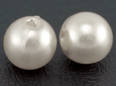 Wachsperlen  14 mm, 23 Stück, Lochbohrung 2 mm