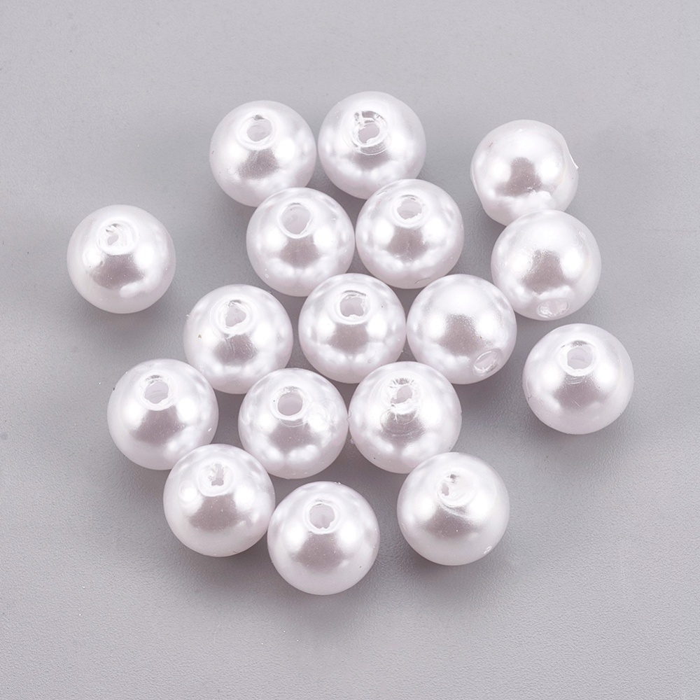Wachsperle weiß 14mm, 24 Stück/Pkg 