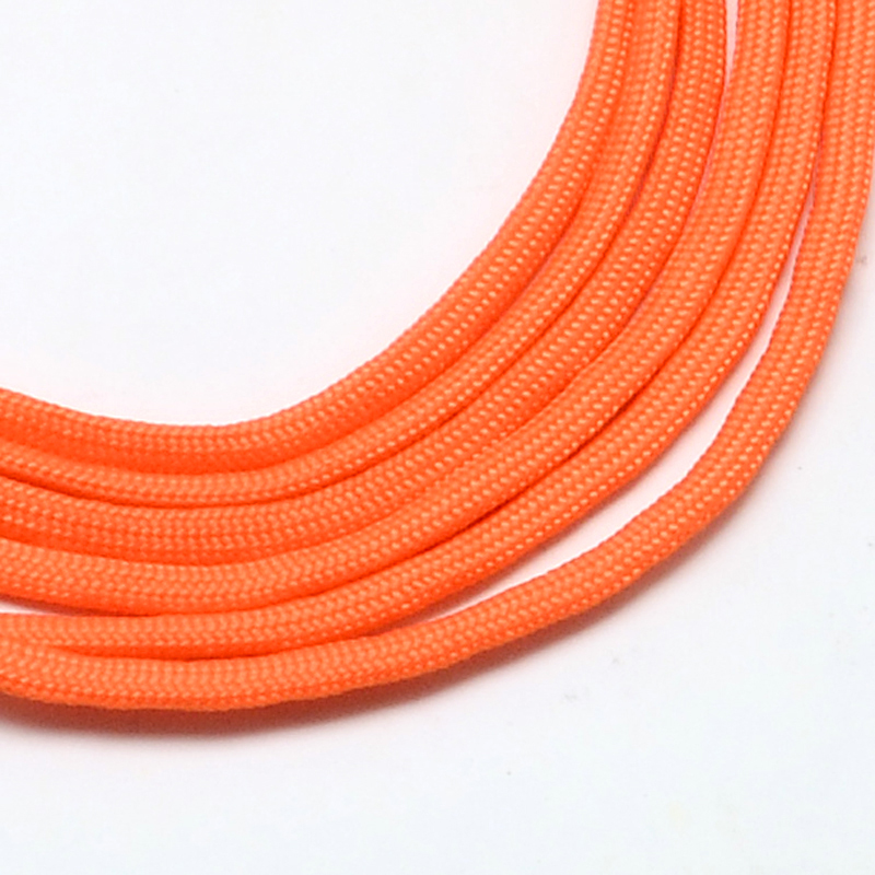 Paracord Kordel UNI DUNKELORANGE einfärbig 4mm 6,4m/ Bund 