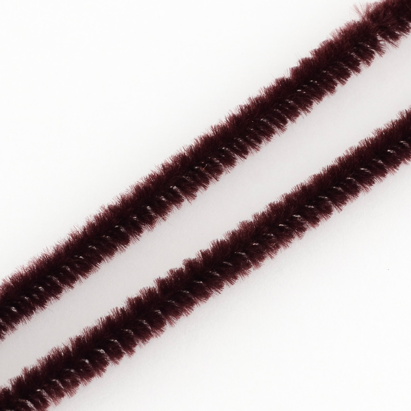 Chenille- Pfeifenputzer dunkelbraun 6mm 30cm Großpackung 100 Stück