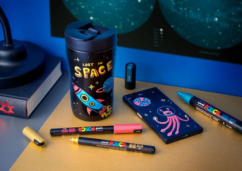 Uni Posca Marker PC-1MR METALLIC BLAU Extra feine Spitze 0,7mm Uni Posca Marker PC-1MR METALLIC BLAU Extra feine Spitze 0,7mm