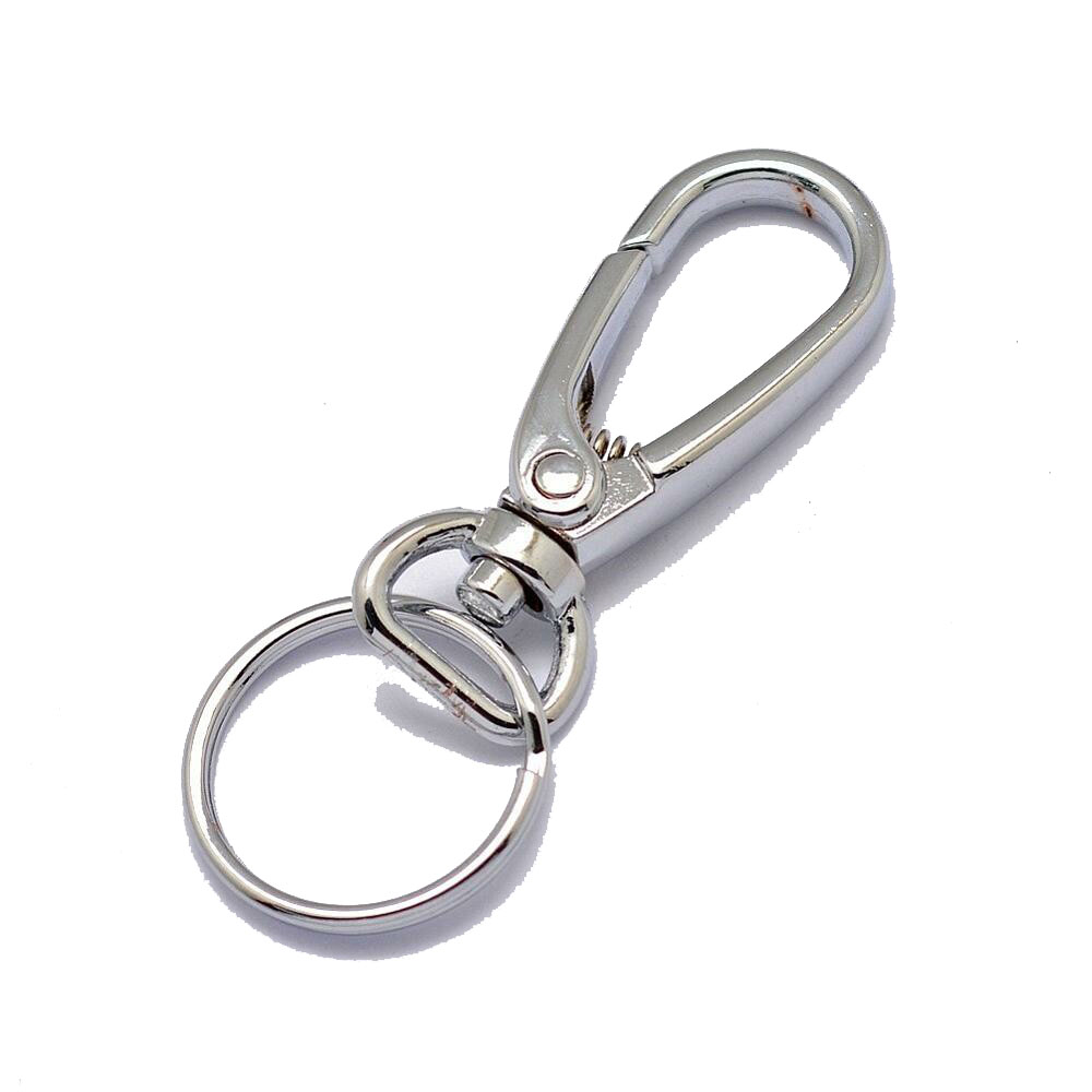 Schlüsselkarabiner mit Drehgelenk u. Spaltring, 58mm, per Stück