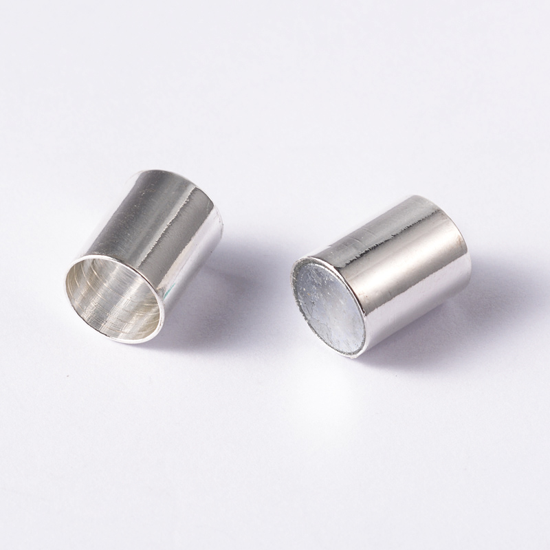 Magnetverschluss Röhre Kappel 10 mm, silber glänzend