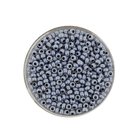 Rocailles perl wachs-grau 2,6 mm 17g/Dose Glasperlen Indianerperlen
