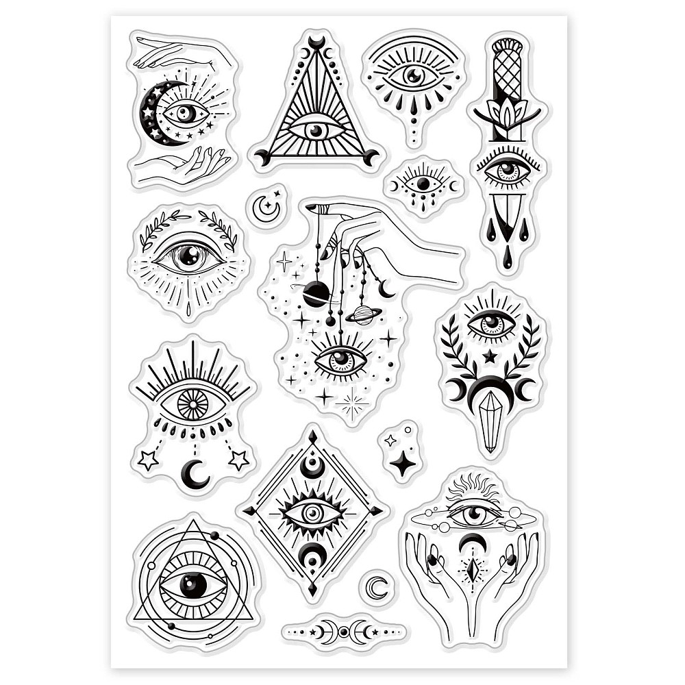 Silikonstempel Witch Tarot Egypt Mystery Gothic 160x110x3mm Silikonstempel Witch Tarot Egypt Mystery Gothic 160x110x3mm