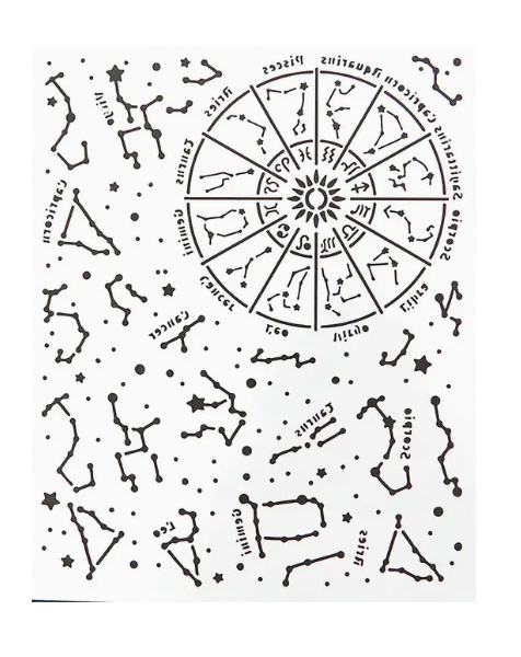 Schablone Stencil Sternzeichen Sternenbilder 20x25cm