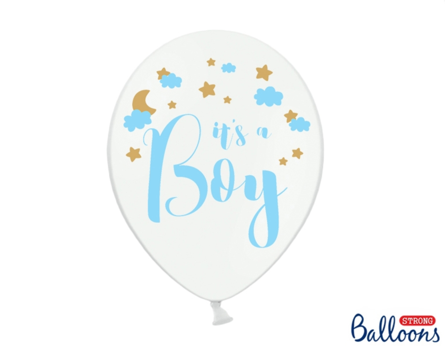 Balloons 30cm It's a Boy/Girl Pastel Pure White 1 Pkg / 6 Stk.