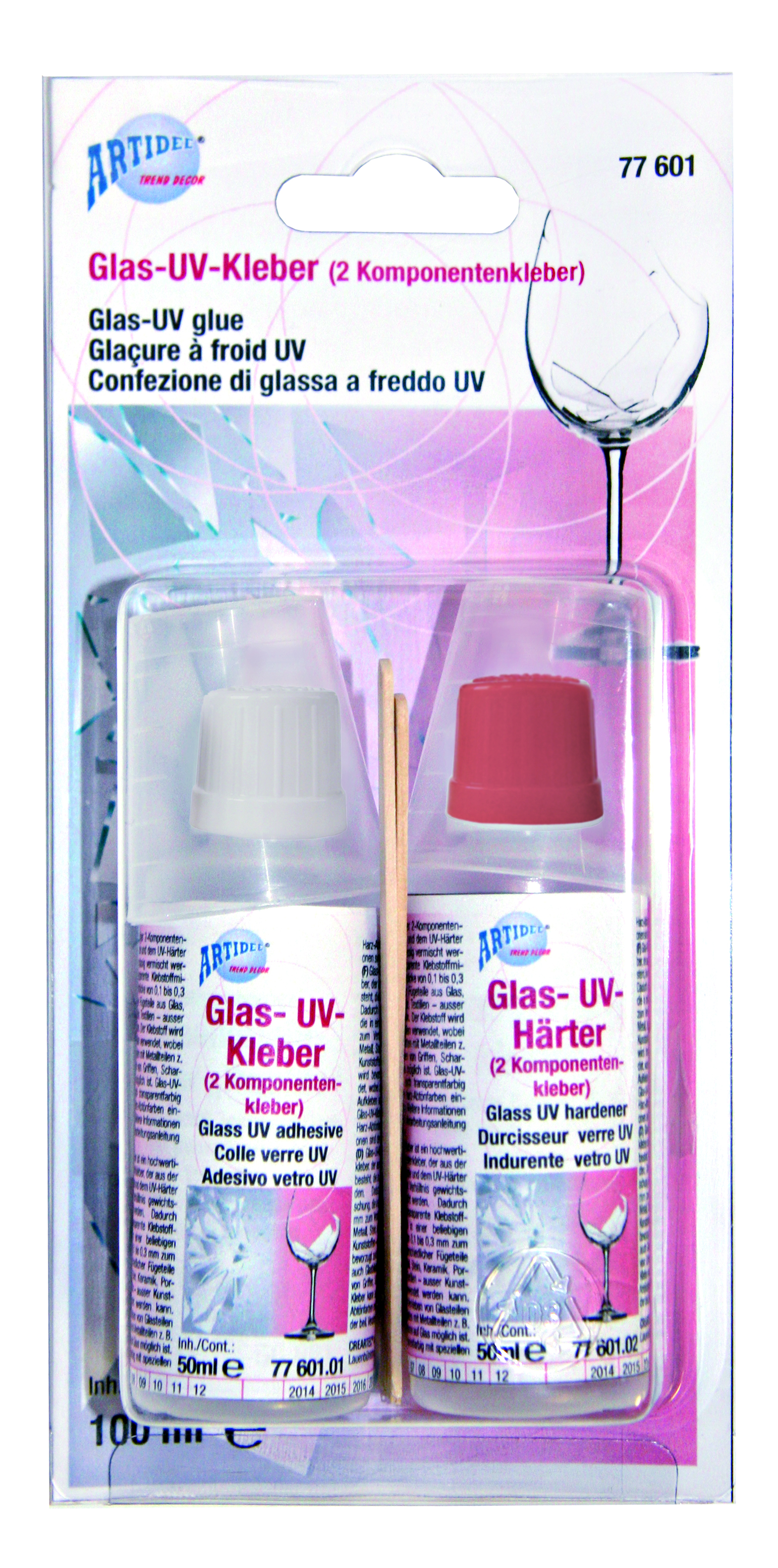 Glas-UV-Kleber 2 Komponentenkleber -Set 100ml