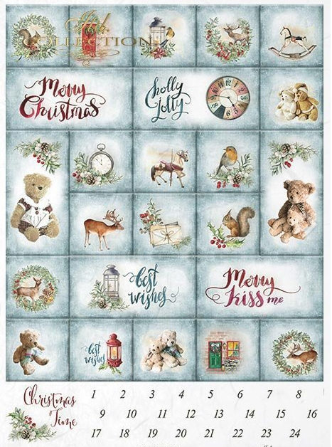 Reispapier A4 Chrismas Time, Decoupagepapier 25-30g/m2