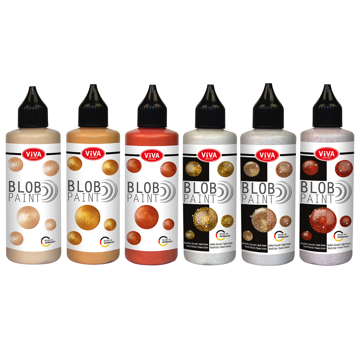 Blob Paint Set Golden Glow, 6 x90ml