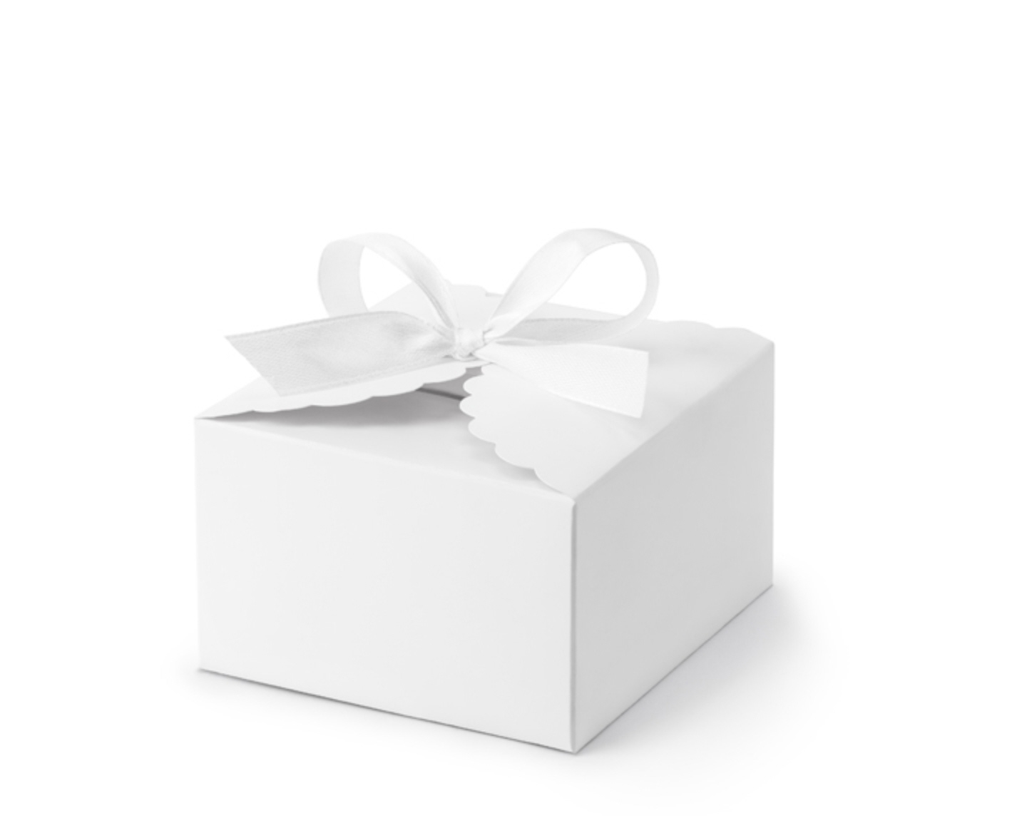 Elegant Gift Box Geschenkebox weix 10 Stück 8x7,5x4,5cm