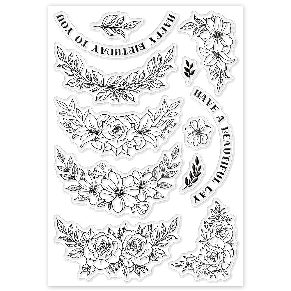 Silikonstempel Blumen 160x110x3mm