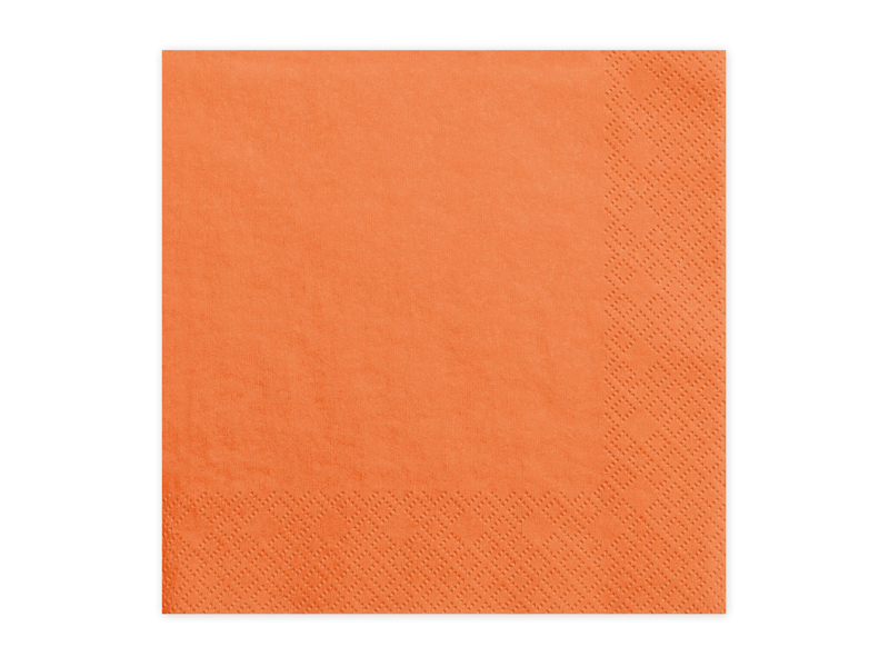 Servietten orange 3-lagig 33 cm 20 Stück/Packung
