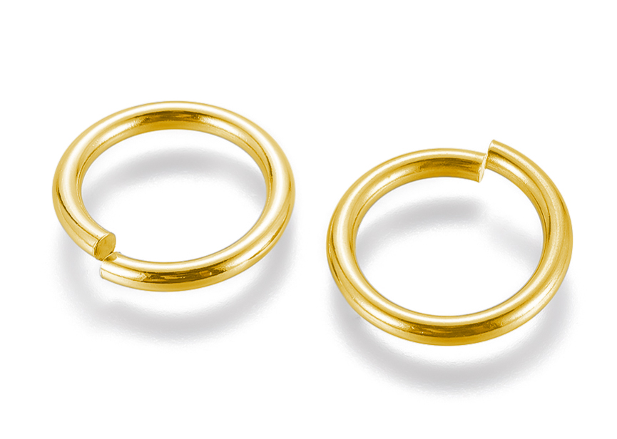 Biegeringe Zwischenringe für Schmuckherstellung aus Metall silberfarbig 16mm 10 Stück 