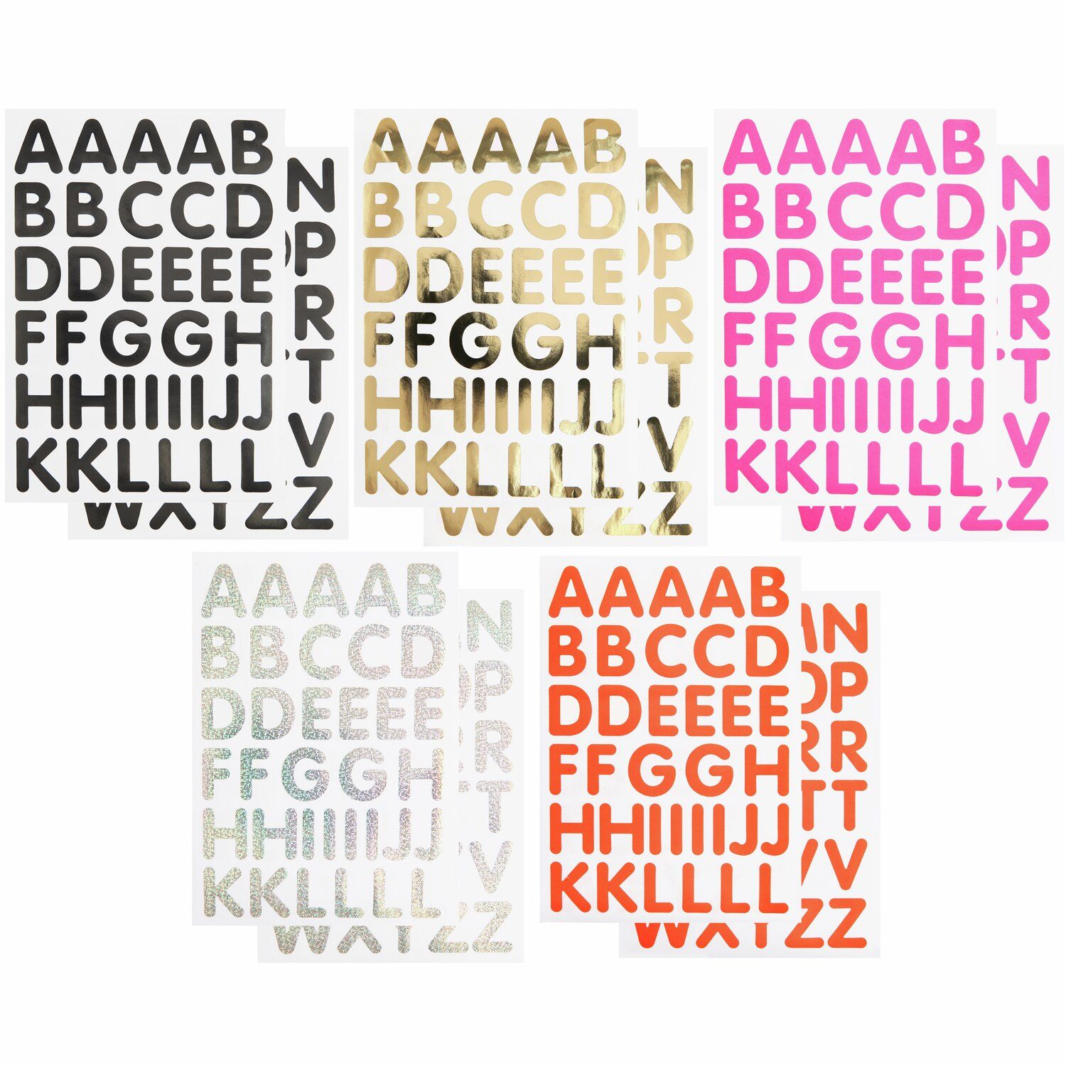 Stickerblock Alphabet Buchstabensticker DIN A5 10 Blatt Stickerblock Alphabet Buchstabensticker DIN A5 10 Blatt