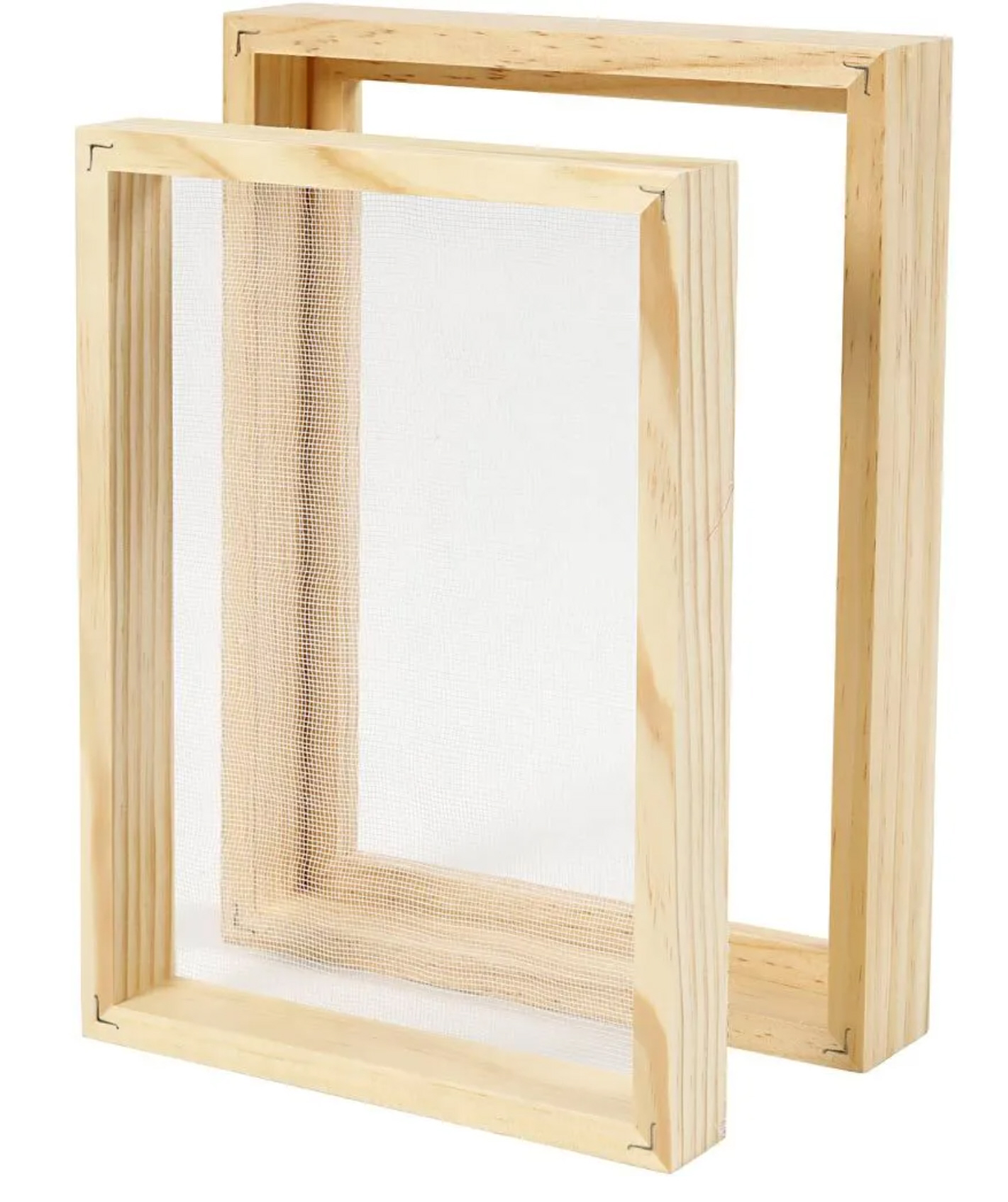 Doppelrahmen zum Papierschöpfen aus Holz A5 Größe 25x19x3cm