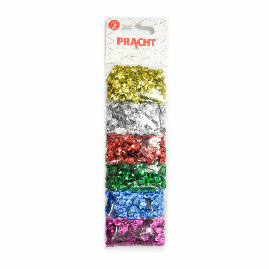 Pailletten Regenbogen bunt Mix 6mm Paillettenschüssel Sequins