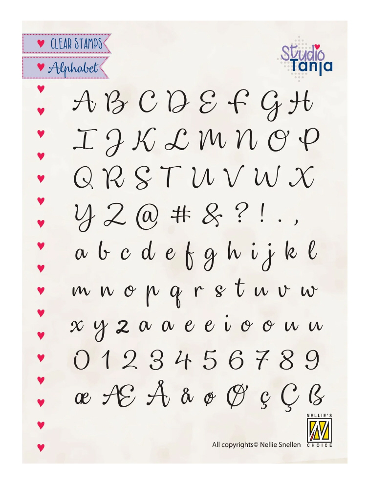 Nellie's Choice  Alphabet Silikonstempeln Lena-2 1 Bogen 10x12,5cm