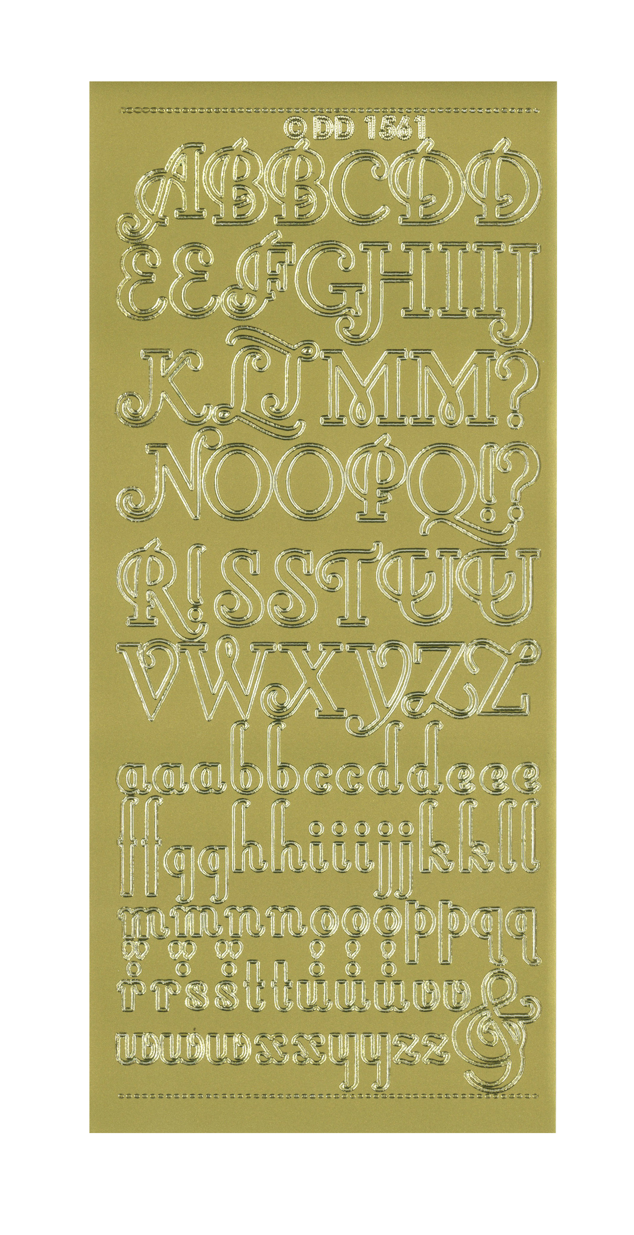Konturensticker Luxury Alphabet Großbuchstaben Kleinbuchstaben 1 Bogen 10x23cm Konturensticker Luxury Alphabet Großbuchstaben Kleinbuchstaben 1 Bogen 10x23cm