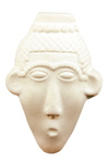 Powertex - Gipsfigur , 12 x 8,5 cm , oval mit Ohren Plaster Inca Figures