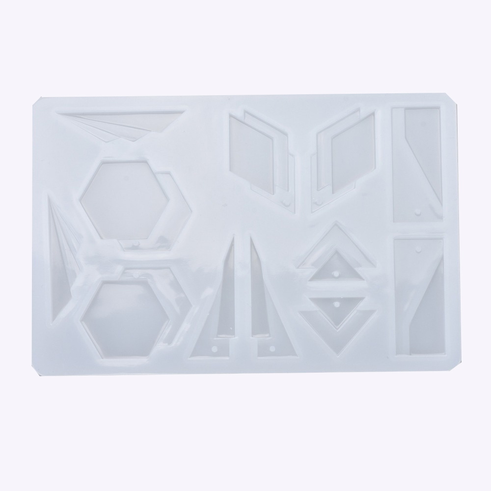 Silikonform geometrische Formen Schmuckherstellung 158x105x6 mm