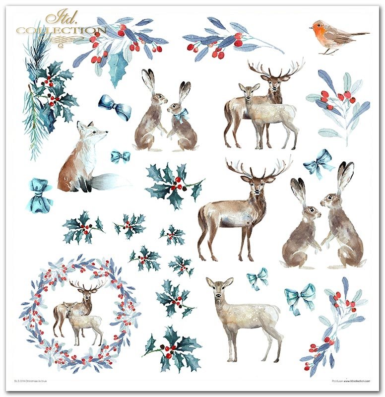 Scrapbooking-Papier Set Christmas in blue 10 Stk/Pkg. 30x30cm 200g Scrapbooking-Papier Set Christmas in blue 10 Stk/Pkg. 30x30cm 200g