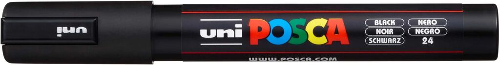 UNI POSCA Marker PC-5MC SCHWARZ mittelfeine Spitze 1,8 - 2,5mm UNI POSCA Marker PC-5MC SCHWARZ mittelfeine Spitze 1,8 - 2,5mm