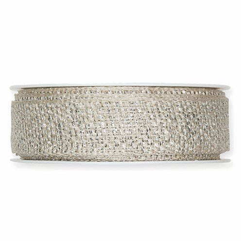 Dekoband Glitter natur silber 10m Dekoband Glitter natur silber 10m