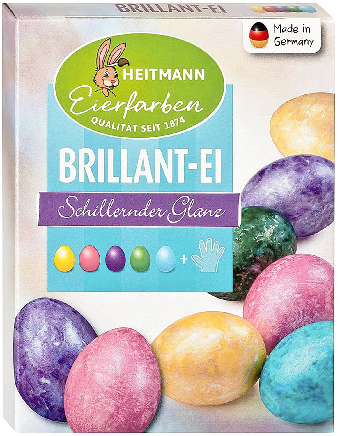 Heitmann Brillant-Ei Eierfarben-Set 5 Farben