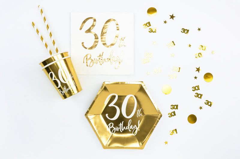 30th Birthday Konfetti gold 2x1cm 15g 