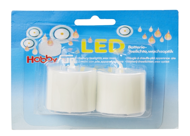 LED-Batterie-Teelicht 2 Stück 