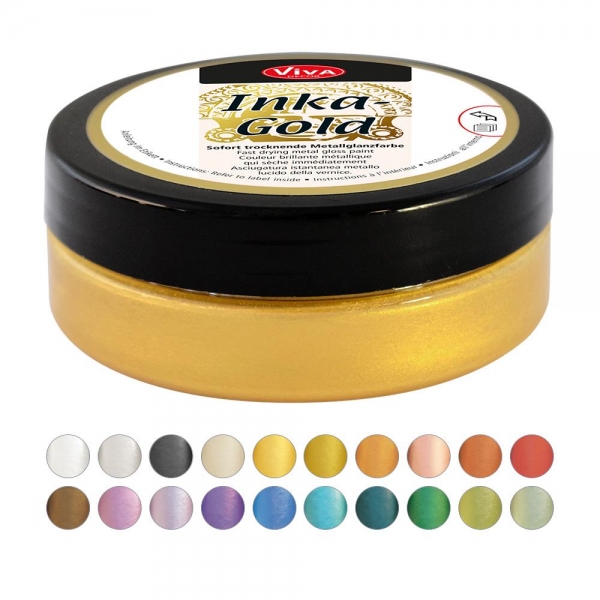 Viva Decor Inka Gold, 62,5g Dose Metallglanz Farbe 