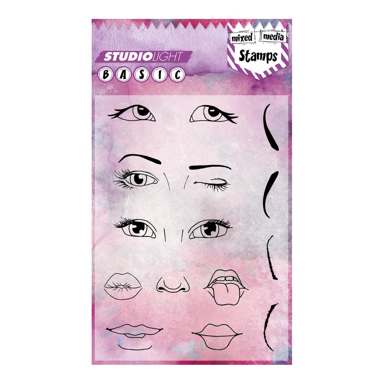 Studio Light Stamps  Gesichtsteile  Silikonstempel Clear Stamp A6