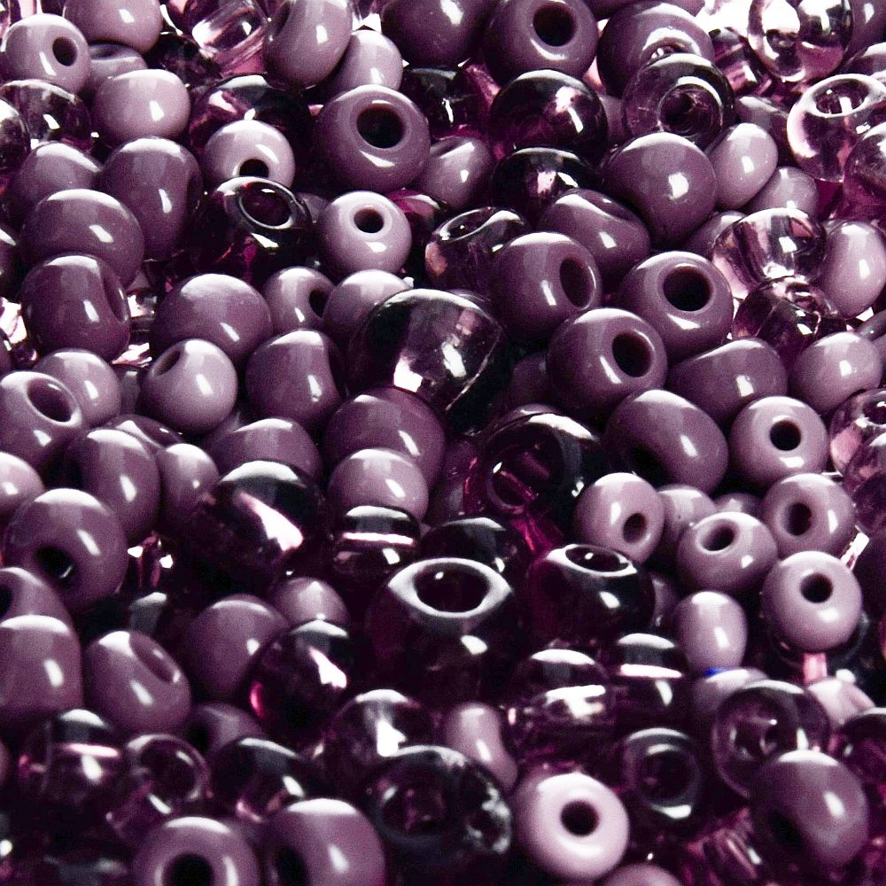 Indianerperlen Mix transparent opak 100g 5-8mm Indianerperlen Mix transparent opak 100g 5-8mm