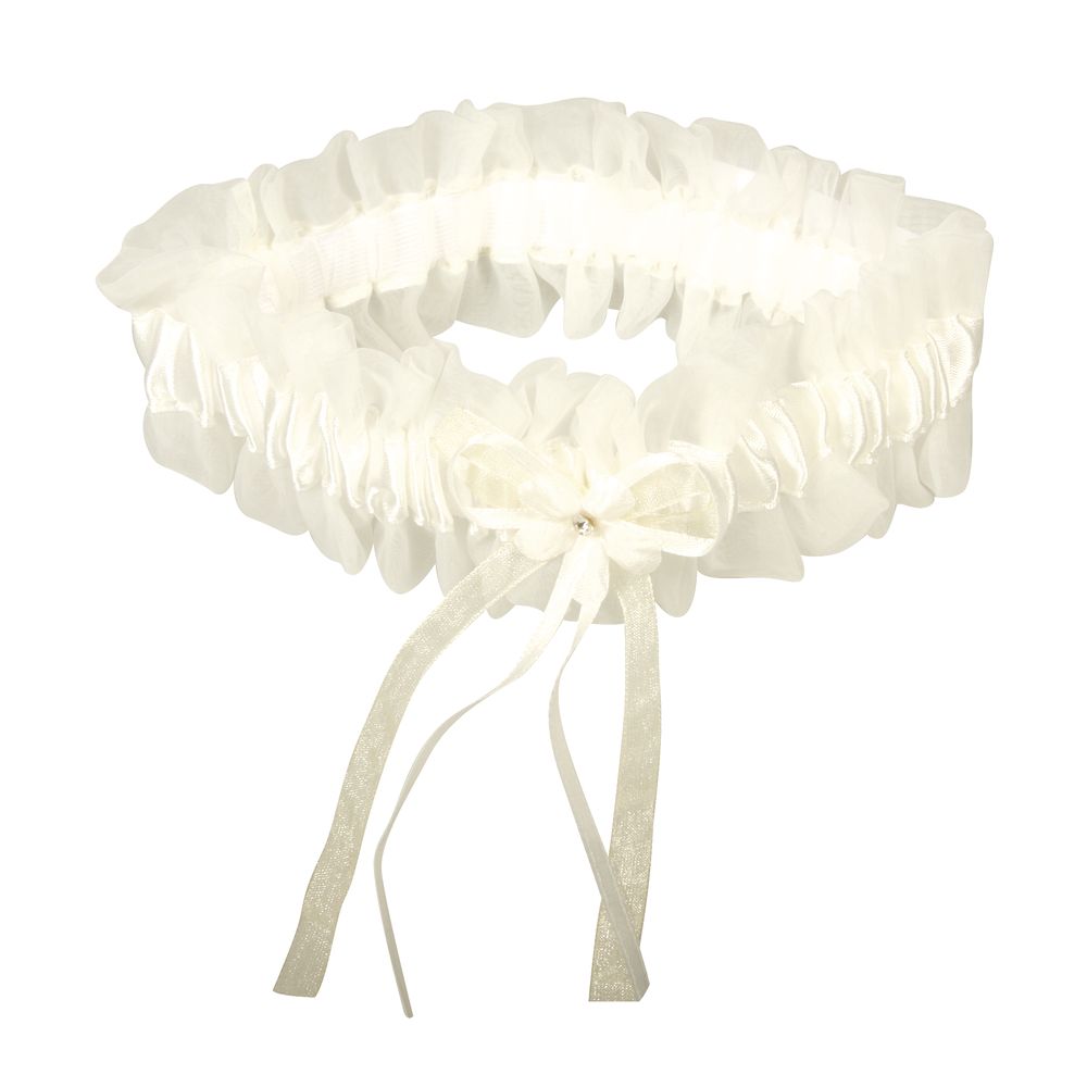 Strumpfband Tüll und Satin 20cm 